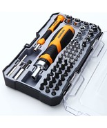 Ratcheting Screwdriver Set, 56Pcs Phillips Slotted Torx Hex Pz And Socke... - $32.99