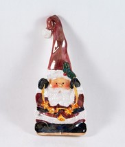 Santa Spoon Rest Holder Opalescent Christmas  - $9.99