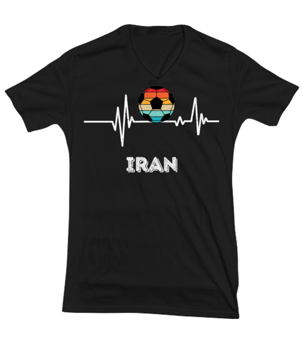 Iran, black Vneck Tee. Model 64040  - $29.99