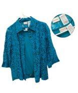 White Stag Teal Burnout Blouse &amp; Tank M Sheer 2-Piece NWT - $290.38 MXN