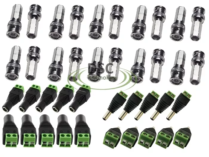 RG59 Siamese Cable Kit, 20PCS Twist-on connectors, 20PCS Power Connectors - $29.95