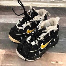 NIKE AIR MAX NM baby size 4c BLACK/UNIVERSITY GOLD-WHITE sneakers shoes - £49.49 GBP