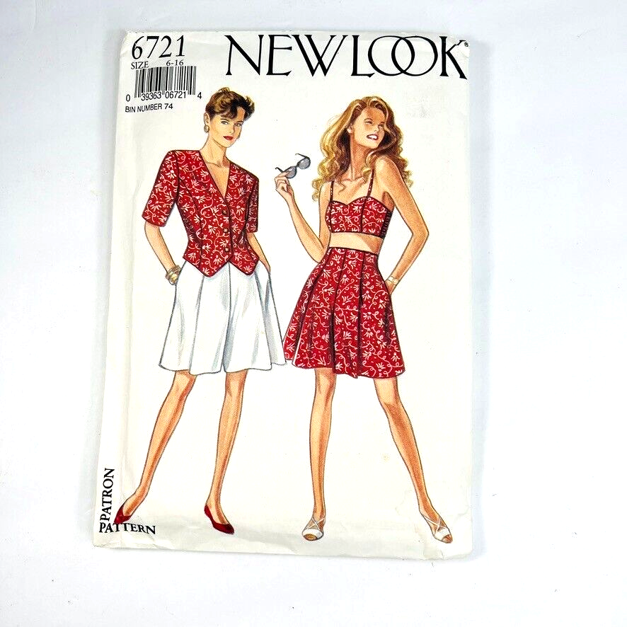 Primary image for Simplicity New Look Sz 6 Thru 16 Jacket Top Shorts Skirt Spaghetti Straps 6721