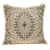 Boho Garland Beige and Brown Decorative Accent Pillow - $104.49
