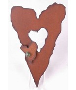 Heart Shape Metal Picture Frame 6&quot; x 3.5&quot; -Distressed Look - $18.69