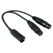 Pro Co Y Mic Cable Male XLR to (2) Female XLR  1 ft. - £88.85 GBP