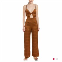 NWT Emory Park ASOS Cut Out Plaid Jumpsuit in Brown Size S - £29.07 GBP