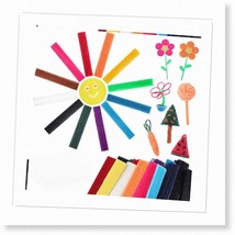 Artistic Fun with 1200 Bendable Wax Sticks for Kids - 13 Vibrant Colors, Reusabl - £36.69 GBP