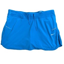 Nike Dri Fit Athletic Skort Skirt Shorts S Blue Tennis Waist Pocket Drawstring - £21.80 GBP