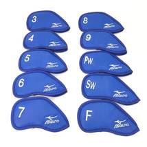 Golf Iron 3-9-PSG Head Cover Mizuno On Green Style Blue 10pcs Set - £18.60 GBP