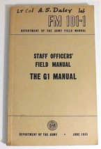 Army Field Training Man - FM 101-1 Staff Officer&#39;s Field Man THE G1 MAN. - £8.84 GBP