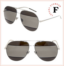 Christian Dior Split 2 Palladium Brown Grey Aviator Sunglasses Diorsplit Unisex - £152.34 GBP