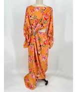 Significant Other Mallorie Dress Sz 4 Orange Floral Cutout Wrap Maxi - £77.19 GBP