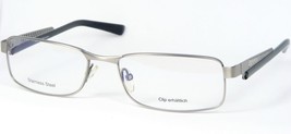 Vintage Optik Fleckenstein 1323 3 Silver Satin /BLACK Eyeglasses 55-17-140mm - £31.21 GBP
