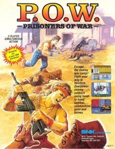 POW Prisoners Of War Arcade FLYER Original NOS Video Game 1988 Vintage Retro Art - £30.22 GBP