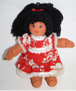 Hula Baby Hawaiian Beach Babies 11" Hawaii Souvenir Doll Soft Sculpture Red Dres - $29.95