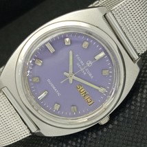 Vintage Favre Leuba Geneve Duomatic 1916 Swiss Mens Purple Watch 584a-a307437-6 - £68.80 GBP