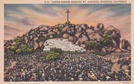 Mt. Rubidoux Riverside California CA Easter Sunrise Services Postcard B04 - $2.99