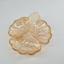 Carnival Glass Marigold Iridescen 3 Section or 3 Leaf Clover Candy Dish ... - $9.46
