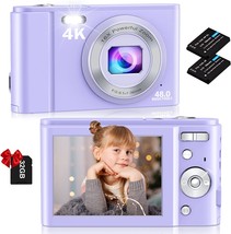 Digital Camera, Nsoela 4K Fhd 48Mp Kids Camera With 32 Gb, Children (Purple). - £71.95 GBP