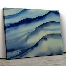 Blue Tan Smoke Wave Landscape 31 ,Canvas Wall Art, Canvas Print - £28.32 GBP+