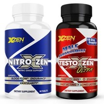 Nitric Oxide Booster Male Enhancement Testosterone Booster For Men Combo - £39.55 GBP