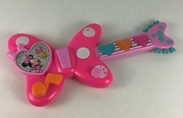 Disney Jr Minnie Mouse Rockin&#39; Guitar Musical Instrument Talking Light Up Toy  - £31.24 GBP