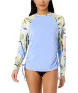 Hurley Womens Swim Sun Shirt Blue Multicolor Floral UPF 50+ Stretch Comf... - $51.91 CAD