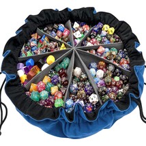 Large Dice Bag With Pockets Big Capacity Dice Bag Drawstring Dice Pouch Dnd Dice - £20.74 GBP