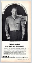 1950s Van Heusen Knit Men&#39;s Shirts PRINT AD Sports Announcer Bud Palmer BX2 - $104.40 MXN
