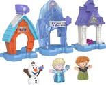 Fisher-Price Disney Frozen Snowflake Village Set Little People, 3 Connec... - $31.99