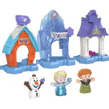 Fisher-Price Disney Frozen Snowflake Village Set Little People, 3 Connec... - $30.39