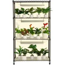 VEVOR Plant Stand with Grow Light, 4 Tier Plant Shelf with 90W Grow Ligh... - $201.95