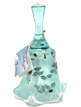 Fenton Aquamarine Floral Bell #7562 AG - £68.57 GBP