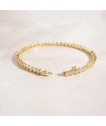 6 CT Round Cut Simulated Diamond Women&#39;s Tennis Bracelet 14k Yellow Gold... - $3,327.05 MXN