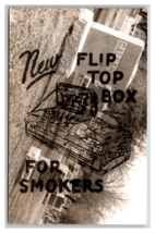 RPPC Comic Graveyard Coffin Box For Smokers Overprint  UNP LL Cook Postcard Y16 - £16.51 GBP