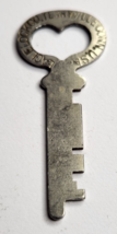 Vintage Key Heart Valentine Eagle Lock Co Appx 1-3/4&quot; Replacement Key Lock - £7.14 GBP