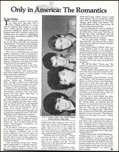 The Romantics 1980 New Wave from Detroit, MI first article with group photo - $4.23