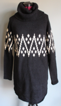 Women&#39;s Mo:vint New York Black/White Cowl Neck Sweater ~S~ - £14.72 GBP