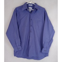 Van Heusen Wrinkle Free Men&#39;s Solid Purple Dress Shirt Size 16  32/33 Large - £11.40 GBP