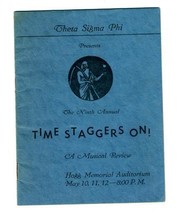 Time Staggers On Program Theta Sigma Phi 1945 University of Texas Cactus Pryor - £20.80 GBP