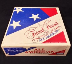 Trivial Pursuit All American Board Game Parker Brothers Vintage 1993 Very Good - $24.95