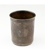 Copa Kiddish De Plata Rusa Vintage Con Hermoso Patrón Grabado - $861.88 CAD