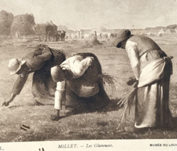 1908 Art THE GLEANERS by Jean-François Millet Postcard Louvre Museum Paris - £7.46 GBP