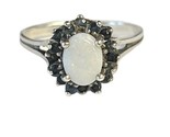 Opal Women&#39;s Cluster ring .925 Silver 411444 - $49.00