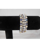 Vintage Coro Aurora Borealis Bracelet Silvertone Faux Pearl - £7.78 GBP