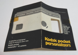 Kodak Instamatic 10Personalizer Card 1 Sheet Vintage 1972 Package Insert - £11.01 GBP