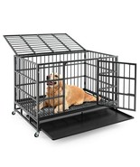 48 Inch Foldable Heavy-Duty Metal Dog Cage with Lockable Rolling Casters... - $6,387.80 MXN
