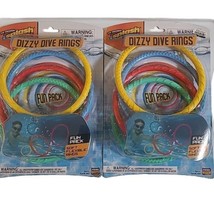 (2) Splash Bombs Dizzy Dive Rings Soft &amp; Flexible Ages 6+  Total Of 8 Rings  - £11.84 GBP