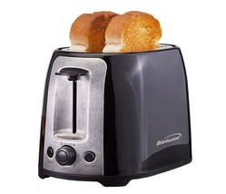 Brentwood 800W 2 Slice Cool Touch Extra Wide Slot Toaster Black Stainless Steel - £33.74 GBP